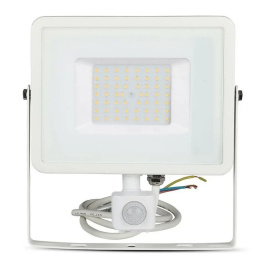 PROJEKTOE LED V-TAC 50W SAMSUNG CHIP CZUJNIK RUCHU FUNKCJA CUT-OFF BIAŁY VT-50-S-W 6400K 4000LM 5 LAT GWARANCJI