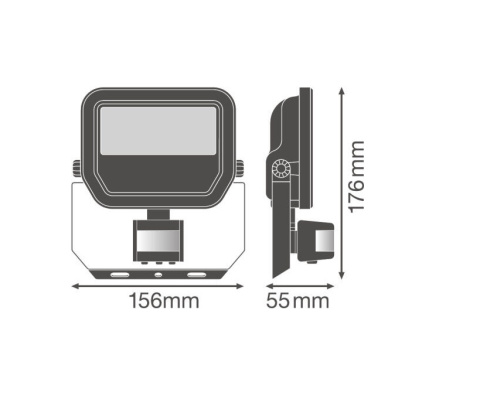 Projektor FLOOD LED PFM 20W/4000K SYM 100 S BK LEDV Projektor FLOOD LED PFM 20W/4000K SYM 100 S BK LEDV