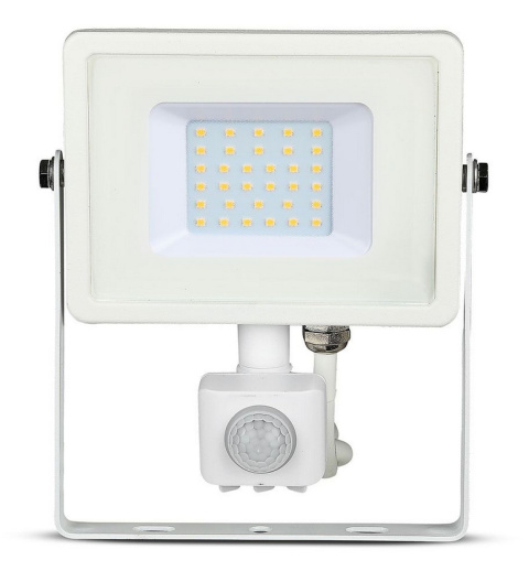 Projektor LED V-TAC 30W SAMSUNG CHIP Czujnik Ruchu Funkcja Cut-OFF Biały VT-30-S-W 6400K 2400lm 5 Lat Gwarancji SKU 459 Projektor LED V-TAC 30W SAMSUNG CHIP Czujnik Ruchu Funkcja Cut-OFF Biały VT-30-S-W 6400K 2400lm 5 Lat Gwarancji SKU 459