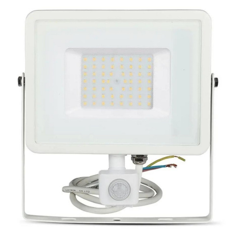 Projektor LED V-TAC 50W Samsung chip Czujnik Ruchu Funkcja cut-off \Biały VT-50-S-W 4000k 4000lm 5 lat gwaracnji Projektor LED V-TAC 50W Samsung chip Czujnik Ruchu Funkcja cut-off \Biały VT-50-S-W 4000k 4000lm 5 lat gwaracnji