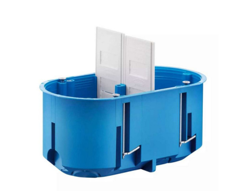 Puszka karton/gips Simet Multibox P2x60D podwójna niebieska 32092203 Puszka karton/gips Simet Multibox P2x60D podwójna niebieska 32092203