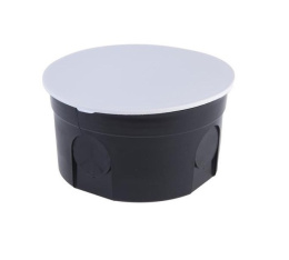 Puszka łączeniowa 80 p/t 0207 czarna z pokrywą
