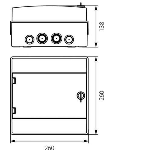 Rozdzielnica natynkowa hermetyczna 8mod Rh-8 Elektroplast Rozdzielnica natynkowa hermetyczna 8mod Rh-8 Elektroplast