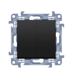 Simon 10 Łącznik świecznikowy (moduł) 10AX, 250V, zaciski śrubowe czarny mat CW5.01/49 Simon 10 Łącznik świecznikowy (moduł) 10AX, 250V, zaciski śrubowe czarny mat CW5.01/49