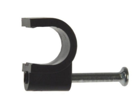 Uchwyt kabla okrągły 8mm KN-8 czarny 100szt. Uchwyt kabla okrągły 8mm KN-8 czarny 100szt.