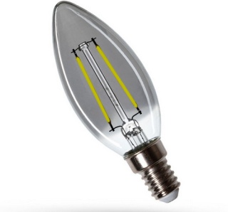 Żar. LED E14 230V 2,5W świecowa COG MODERNSHINE NW