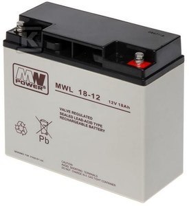 AKUMULATOR AGM 12V/18AH/10-12LAT AKUMULATOR AGM 12V/18AH/10-12LAT