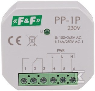 PP-1P 230V PRZEKAŹ.ELE.1P 16A P/T PP-1P 230V PRZEKAŹ.ELE.1P 16A P/T