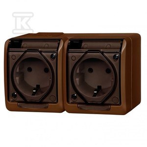 GN.2X2P+Z SCHUKO N/T IP44 BRĄZ HERMES GN.2X2P+Z SCHUKO N/T IP44 BRĄZ HERMES