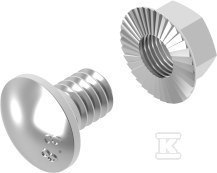 SGKM6X12 ŚRUBA Z ŁBEM GRZYB.+NAKR.E90 SGKM6X12 ŚRUBA Z ŁBEM GRZYB.+NAKR.E90