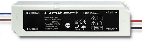 ZASILACZ IMPULSOWY LED 36W 12V 3A ZASILACZ IMPULSOWY LED 36W 12V 3A