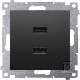 ŁADOWARKA 2XUSB 2.1A, 5V CZARNY SIMON54