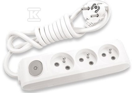 PRZEDŁ.3GN Z/U WYŁ. PRZ.STYK. 1,5M BIA PRZEDŁ.3GN Z/U WYŁ. PRZ.STYK. 1,5M BIA