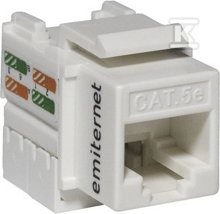 GNIAZDO UTP RJ45 KAT.5E KEYSTONE BIAŁY