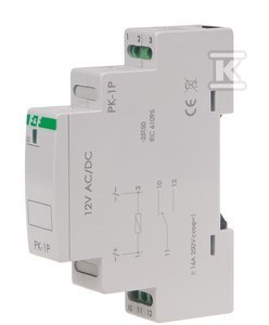 PK-1P-PRZEKAŹNIK EL-MAG.12V AC/DC,1X16A PK-1P-PRZEKAŹNIK EL-MAG.12V AC/DC,1X16A