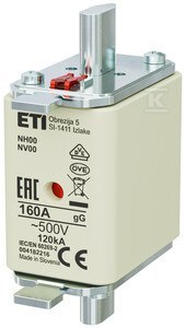 NH00 GG 160A/500V WKŁ.ZWŁ. KOMBI