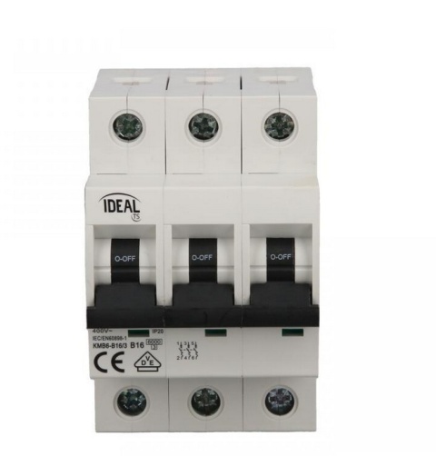 Wyłącznik nadprądowy 3P B16A KMB6-B16/3 23149 IDEAL