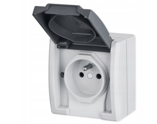 Aquant gniazdo pojedyńcze 1241-10 szary