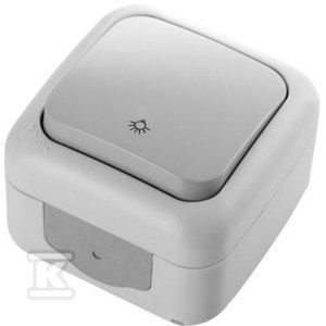 ŁĄCZ."ŚWIATŁO" ZWIERN.IP54 SZARY PAL