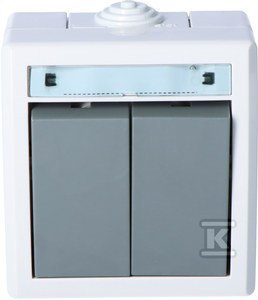 ŁĄCZ.ŚWIECZ.N/T IP55 SZARY AQUANT