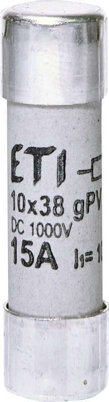 Wkladka bezpiecznikowa cylindryczna PV 10x38mm 15A 1000V