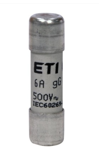 Wkładka cylindryczna 10x38 gg 6A/500V