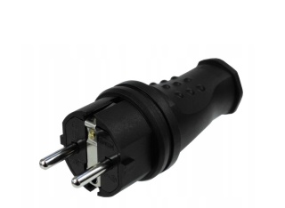 Wtyczka gumowa 230V 16A IP44 długi korpus ADELID