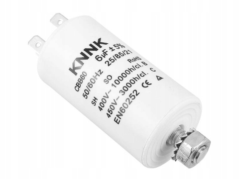 Kondensator silnikowy 6uF/450VAC