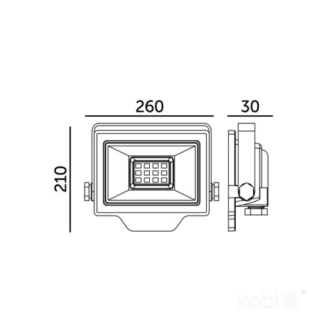 Naświetlacz led DELYO MHN 100W 4000K IP65 KOBI