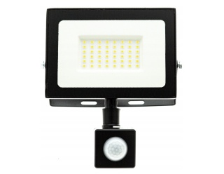 Naświetlacz led z czujnikiem ruchu PIR 50W 3500LM AC220-240V IP65 kąt świecenia 100 ciepła neutralna 4000K czarny EC79747