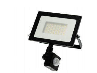Naświetlacz led z czujnikiem ruchu PIR 50W 3500LM AC220-240V IP65 kąt świecenia 100 ciepła neutralna 4000K czarny EC79747