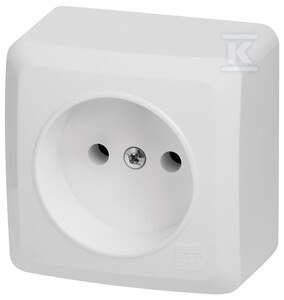 GNIAZDO 2P N/T IP20 BIAŁY BERG