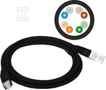 PATCH-CORD U/UTP KAT.5E PVC 2.0M CZARNY PATCH-CORD U/UTP KAT.5E PVC 2.0M CZARNY