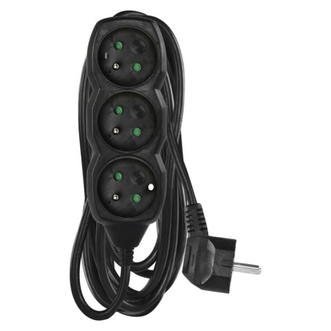 Przedłużacz 3g 5m czarny EMOS PC0315