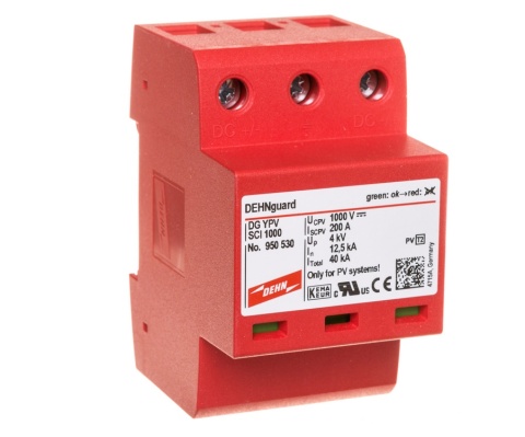 Ogranicznik przepięć C Typ 2 PV 1000V DC 3P 12,5kA 4kV DEHNguard compact YPV SCI 1000 950530