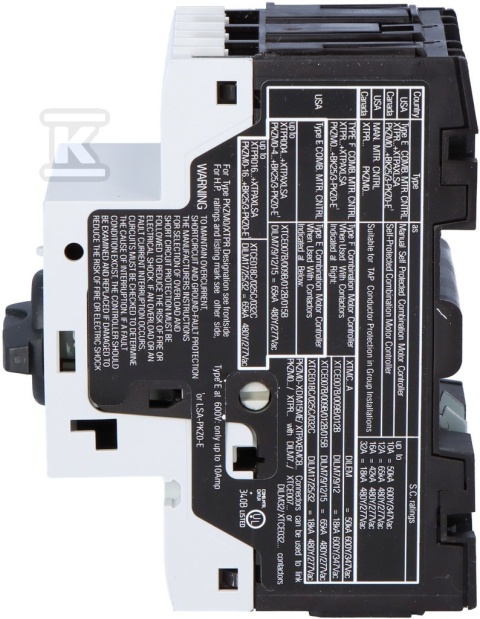 Wyłącznik silnikowy 1-1,6A 3P 0,55kW
