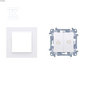 PRZYCISK ŻALJUZJOWY BIAŁY+RAMKA SIMON1