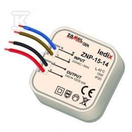 ZASIL.LED 14V DC 15W DOPUSZKOWY