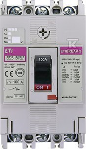EB2S 160/3LF 100A 3P WYŁ.MOCY 16KA