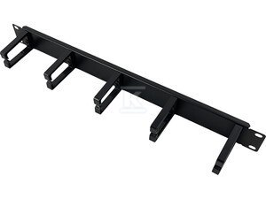 ORGANIZATOR KABLI 1U 19" 5 UCHWYT. CZARN