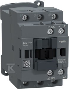 STYCZ.EASYTS 3P 18A AC3 7,5KW 24V DC 1NC