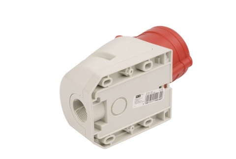 Gniazdo stałe 32A 5P 400V czerwone IP44 124-6