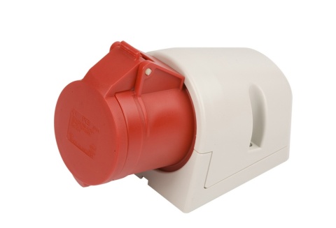 Gniazdo stałe 32A 5P 400V czerwone IP44 124-6