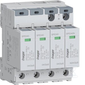 SPD OGR. PRZEP. T2 4P 4+1 TN-S IN20KA