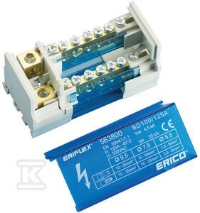 BLOK DYSTRYBUCYJNY DWUPOLOWY BD100/125AL BLOK DYSTRYBUCYJNY DWUPOLOWY BD100/125AL
