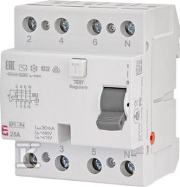 EFI-P4 AC 25/0.03 WYŁ.RÓŻNIC-PRĄD.