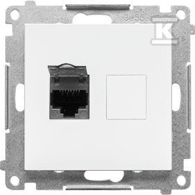 GN.1-KR.KOM.RJ45 K.6 P.BIAŁY MAT SIMON5 GN.1-KR.KOM.RJ45 K.6 P.BIAŁY MAT SIMON5