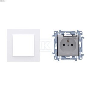 GN.B/U IP44 B/U.BIAŁE+RAMKA SIMON10