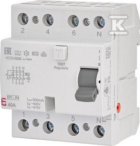 EFI-P4 A 40/0.3 WYŁ.RÓŻNIC-PRĄD.