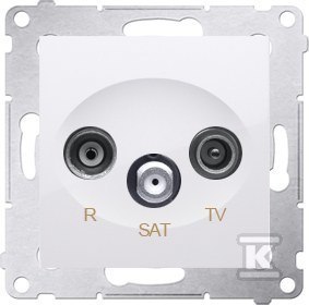 GN.RTV-SAT PRZ.+RAM.GIPS/IP44 BI.SIMON54